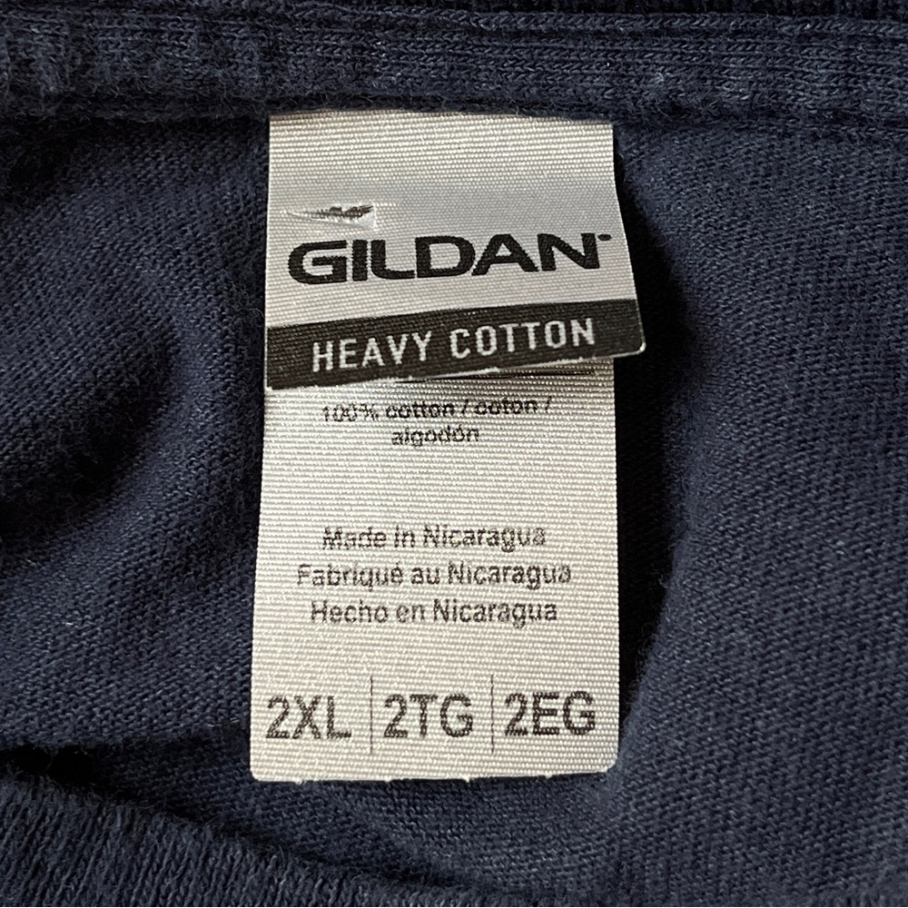 Gildan I’m A Proud Brother of Sisters Graphic Tee Navy Blue Size 2XL - Picture 8 of 9